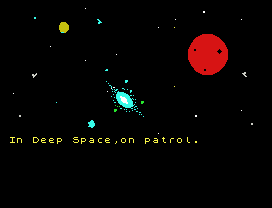 In Deep Space,on patrol.