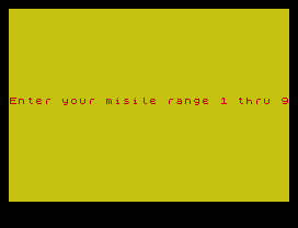 Enter your misile range 1 thru 9
