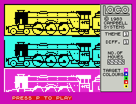 Loco.
.
1
.            1
0000
.
PRESS P TO PLAY