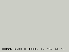 COMAL 1.00 © 1984, By FK. Soft.