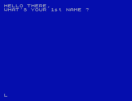 The Biz.
HELLO THERE,
WHAT'S YOUR 1st NAME ?
L