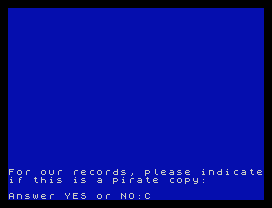 or our records, please indicate
if this is a pirate copy:
nswer  or :