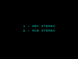 1 - ABC STEREO
2 - ACB STEREO