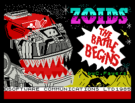 Zoids.
byC.Fayers
,
©SOFTWARE COMMUNICATIONS LTD1985