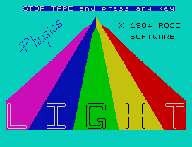 STOP TAPE and press any key
© 1984 ROSE
SOFTWARE
