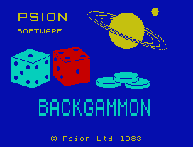 Psion Backgammon.
I
SOFTWARE
© Psion Ltd 1983