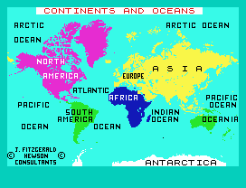 Countries of the World.
CONTINENTS AND OCEANS
A S I A
©      ©
ANTARCTICA