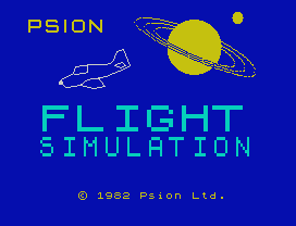 Flight Simulation.
I
.              ..
© 1982 Psion Ltd.