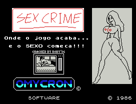 Sex Crime.
ca
a
SOFTWARE            © 1986